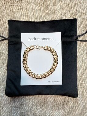 Petit Moments Chunky Thick Gold Curb Chain Bracelet